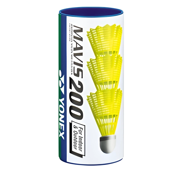 PLUMILLA DE BADMINTON YONEX MAVIS 200B MEDIUM AMARILLA X3 - 1