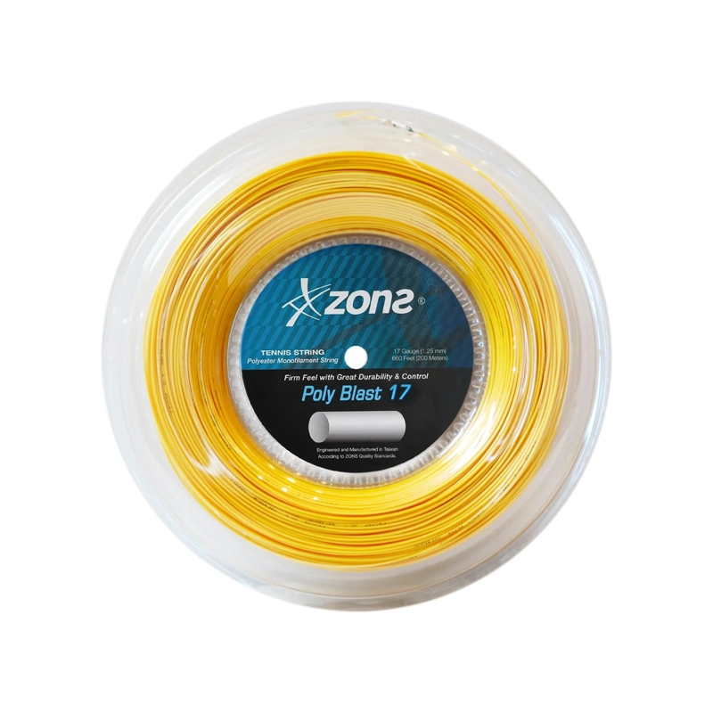 CUERDA DE TENIS ZONS POLY BLAST 17L/1.25MM AMARILLA 200 MTS. - 2