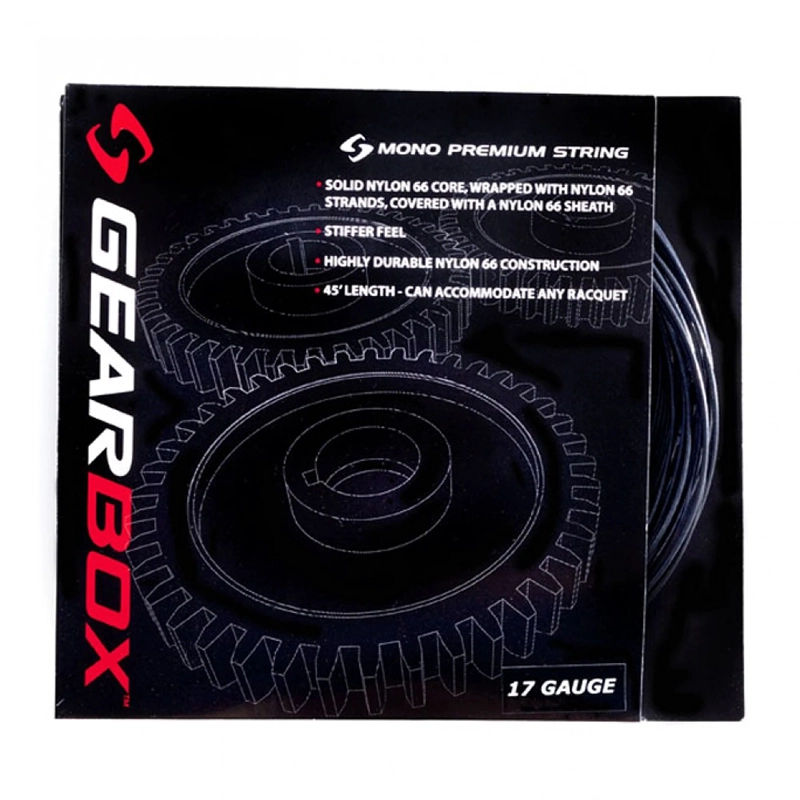 CUERDA DE RACQUETBALL GEARBOX MONO PREMIUM 18G NEGRA - 2