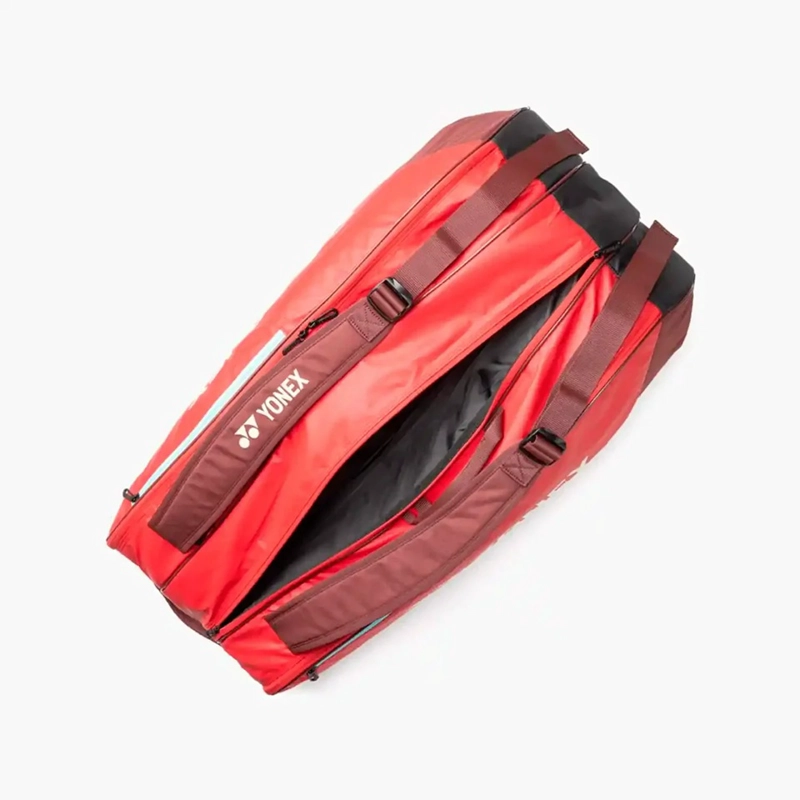 BOLSO RAQUETERO TENIS YONEX TEAM 42529 RUBY RED 9 RAQUETAS - 5