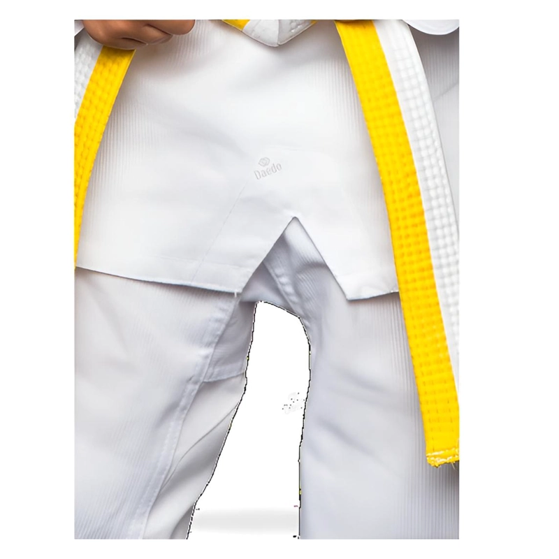 DOBOK TAEKWONDO DAEDO TRADICIONAL CUELLO BLANCO SIN BORDADO - 2