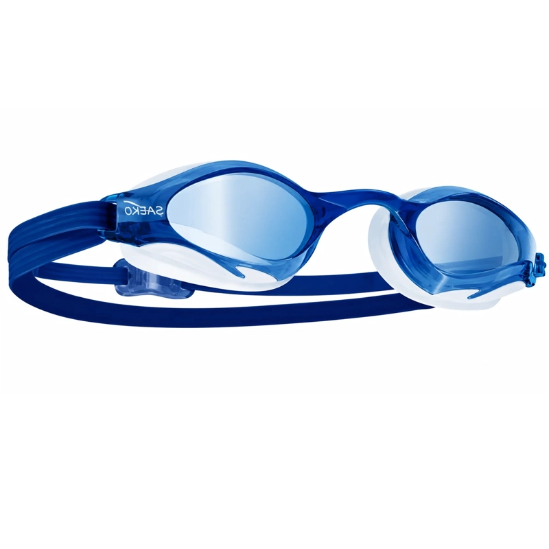 LENTES NATACION SAEKO S75 BLANCO-AZUL - 2