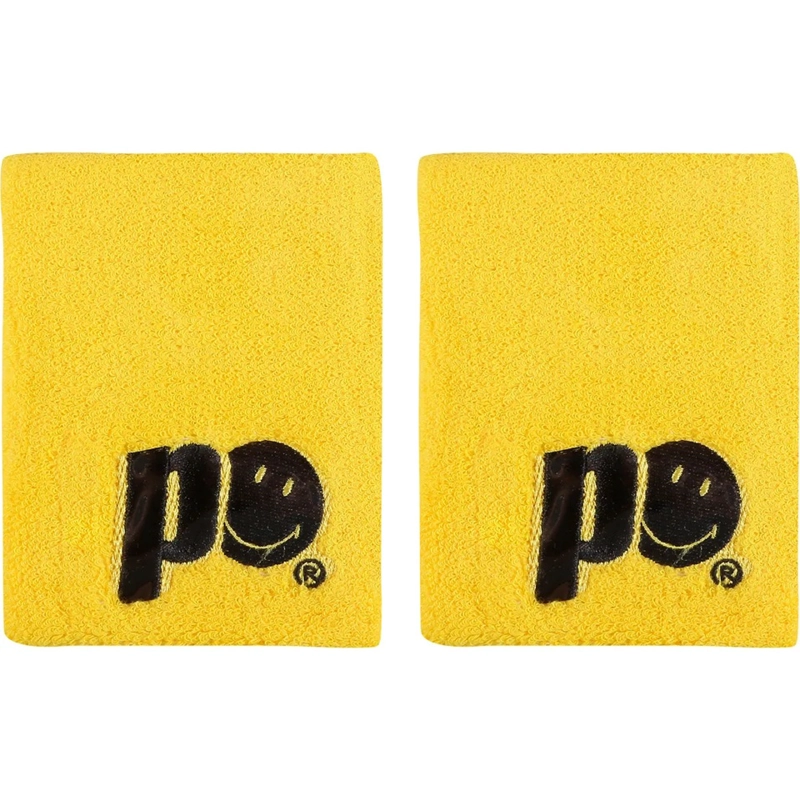 MUÑEQUERA CORTA PRINCE X SMILEY AMARILLA PAR - 1