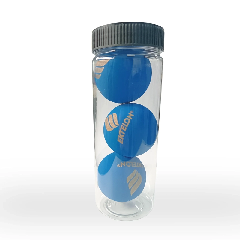 PELOTA DE RACQUETBALL EKTELON AZUL X3 TUBO TRANSPARENTE - 1