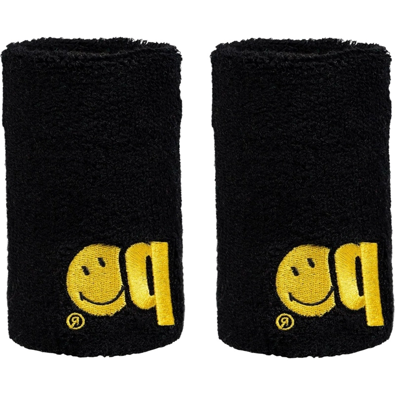 MUÑEQUERA LARGA PRINCE X SMILEY NEGRO PAR - 2