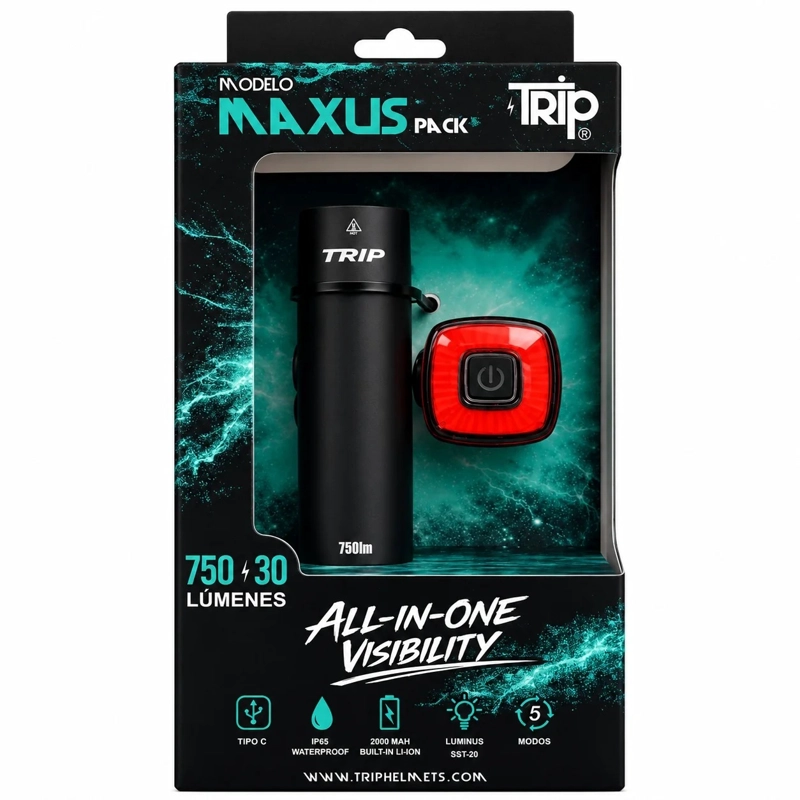 LUCES BICI PACK USB TRIP MAXUS 750 LM / 30 LM - 2