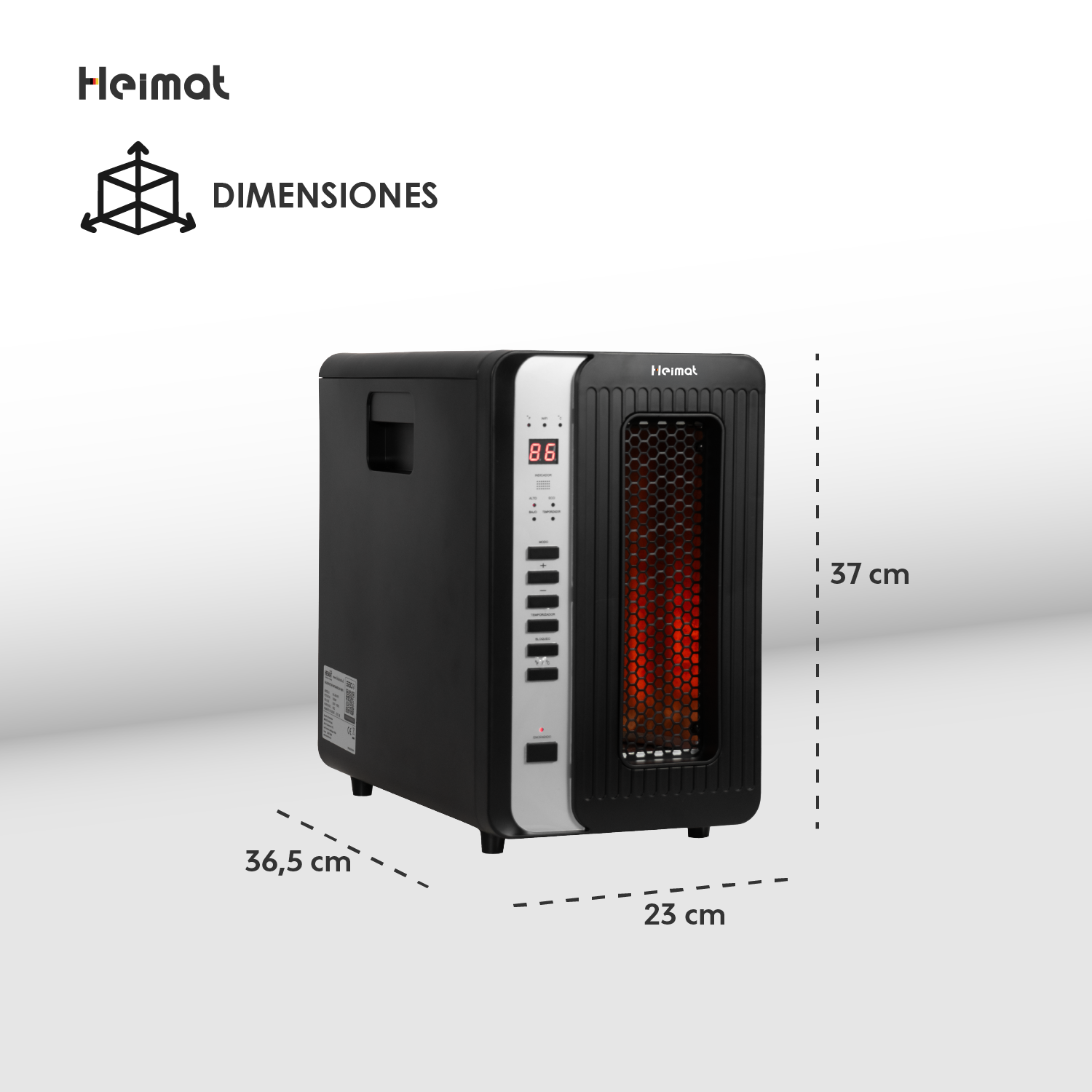 ESTUFA ELE CTRICA CON WIFI CALEFACTOR INFRARROJO HC-90 HEIMAT - 4