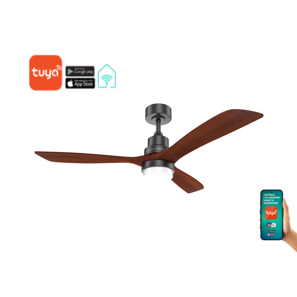 VENTILADOR DE TECHO CON LUZ Y WIFI HEIMAT 138 DIAMETRO - 2