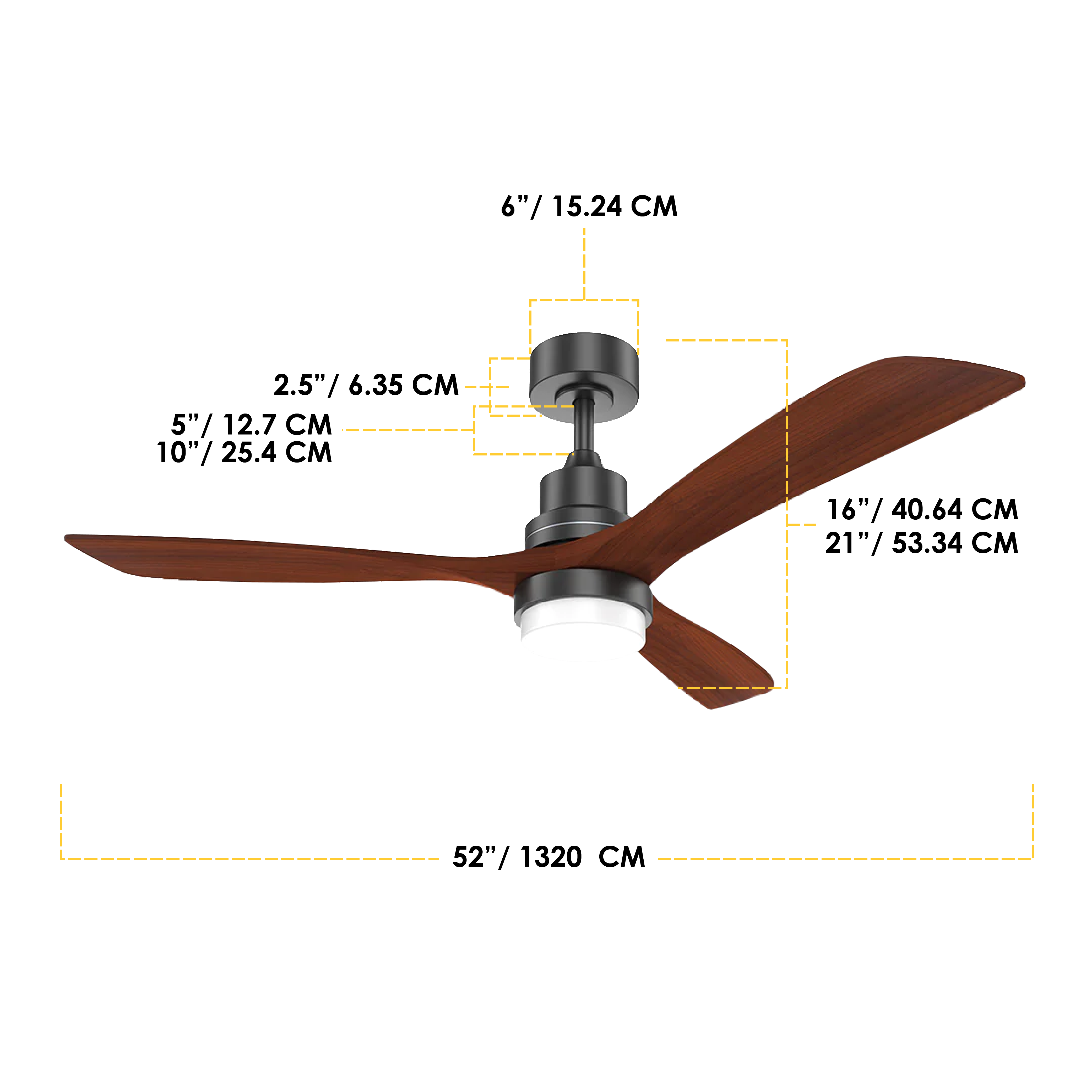 VENTILADOR DE TECHO CON LUZ Y WIFI HEIMAT 138 DIAMETRO - 3