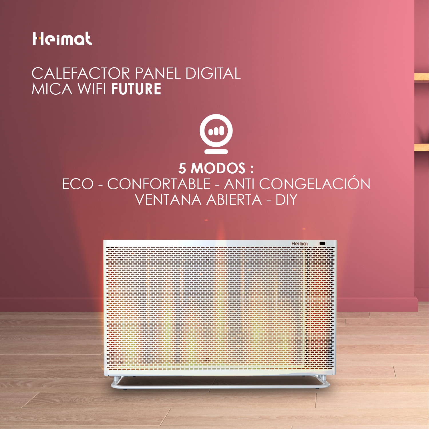 ESTUFA ELE CTRICA CALEFACTOR HEIMAT PANEL DIGITAL WIFI FUTURE - 7
