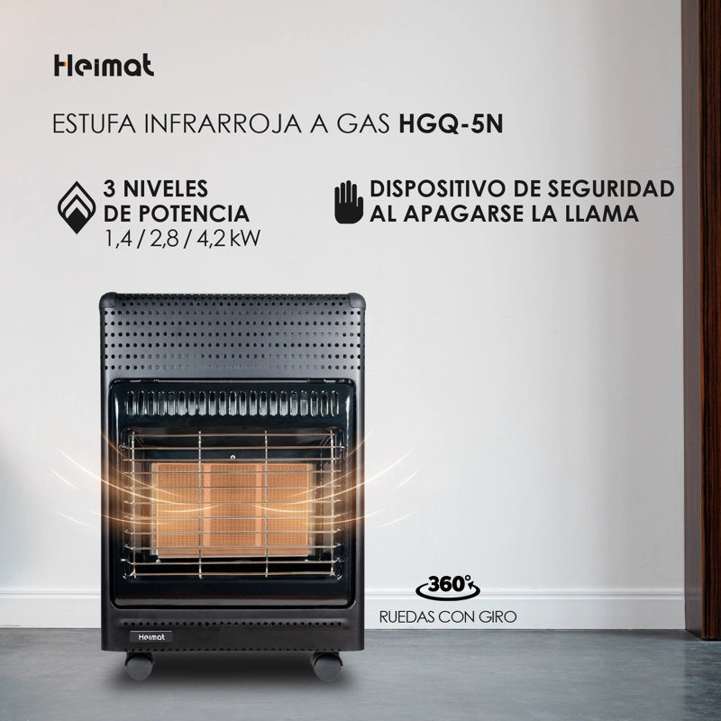 ESTUFA A GAS HEIMAT PARA CILINDROS DE 5 KILOS - 5