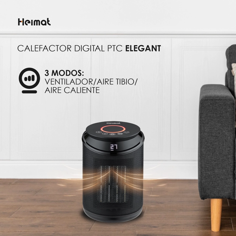 ESTUFA ELE CTRICA CALEFACTOR DIGITAL PTC ELEGANT - 4