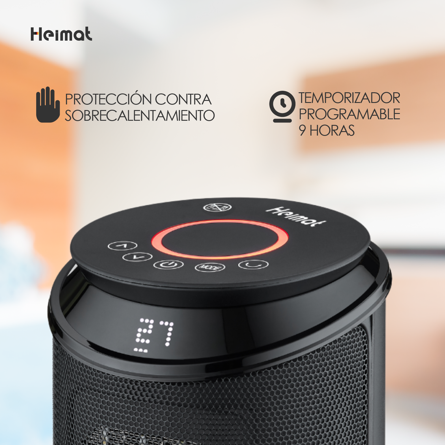 ESTUFA ELE CTRICA CALEFACTOR DIGITAL PTC ELEGANT - 7