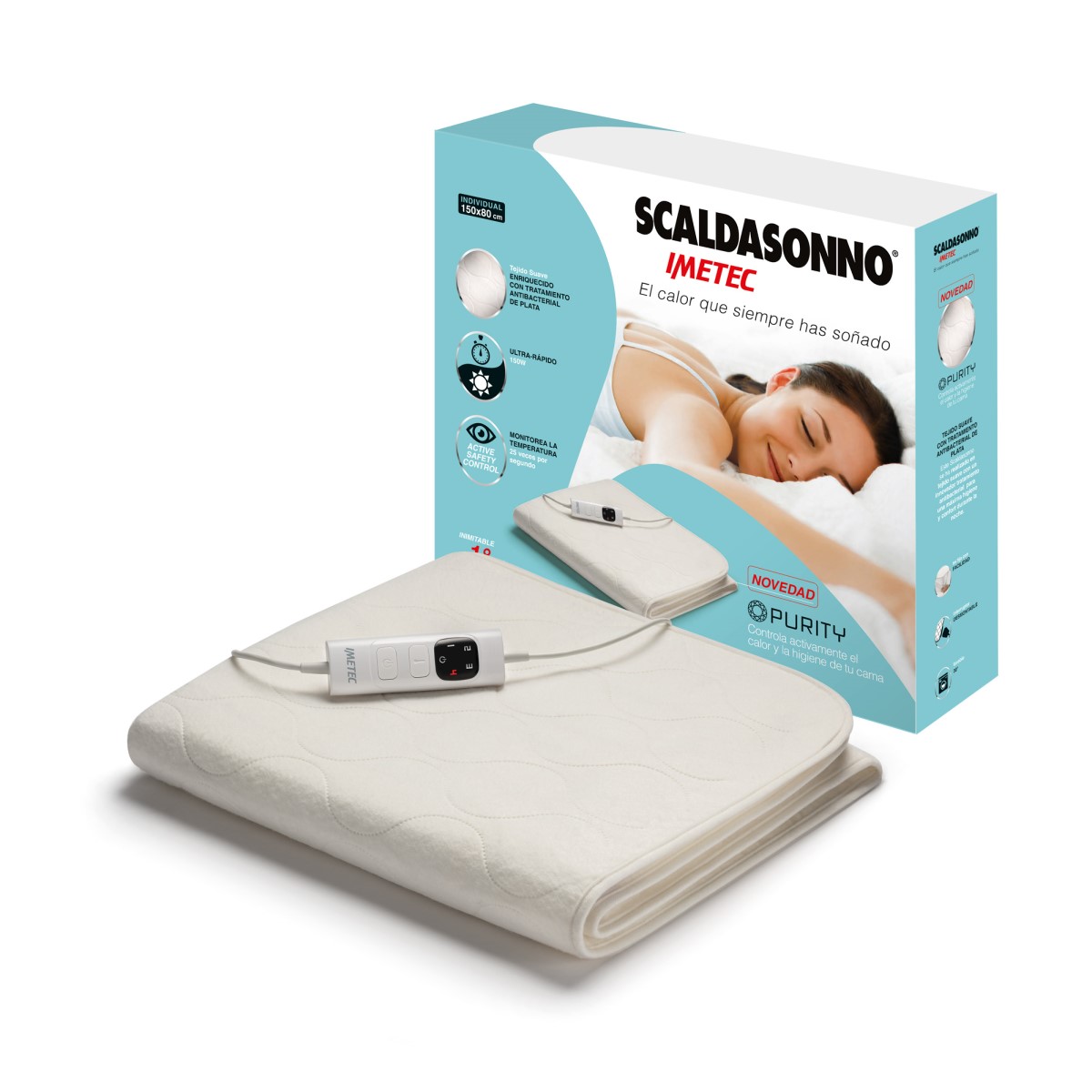 CALIENTACAMA SCALDASONNO PURITY 1 PLAZA 150X80 CM