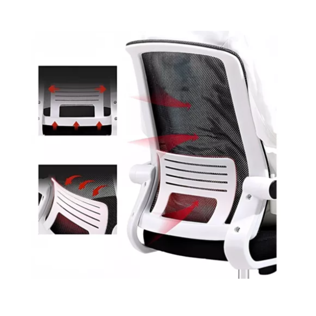SILLA ESCRITORIO CRUSEC EJECUTIVA ERGONÓMICA NEGRA OFICINA CON TAPIZADO MESH - 5