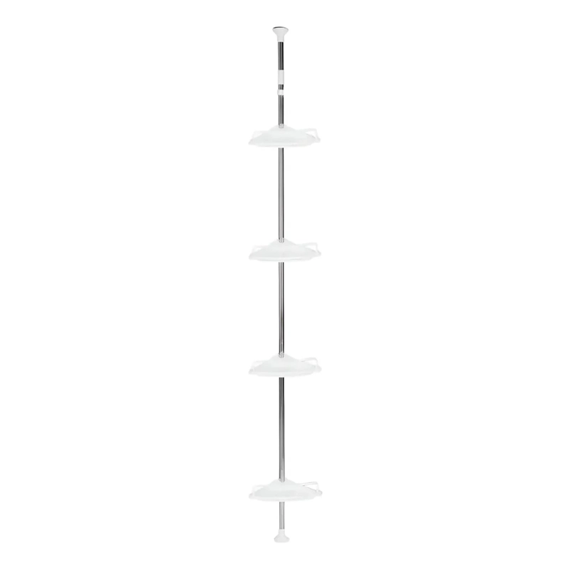 ESTANTE CRUSEC BLANCO ESQUINA DUCHA Y BAÑO ALTURA REGULABLE RACK - 1