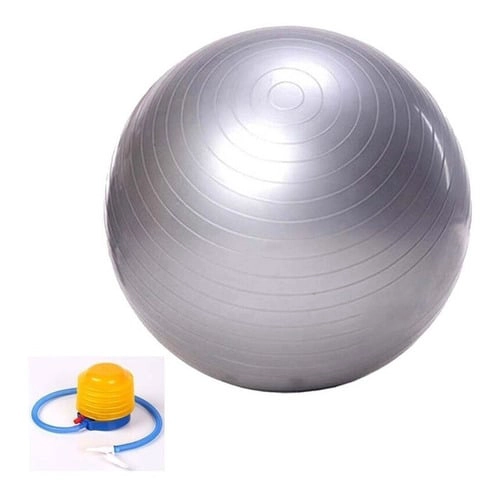 PELOTA BALON YOGA 75 CM PILATES CON INFLADOR - 1