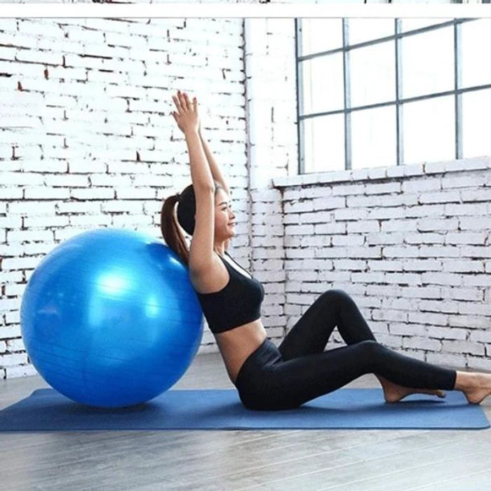 PELOTA BALON YOGA 75 CM PILATES CON INFLADOR - 5