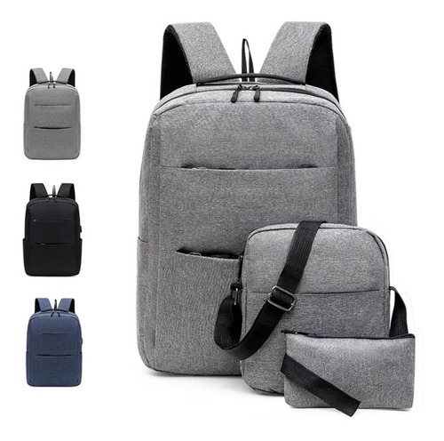 MOCHILA COMPUTADOR SET 3 PIEZAS - 2