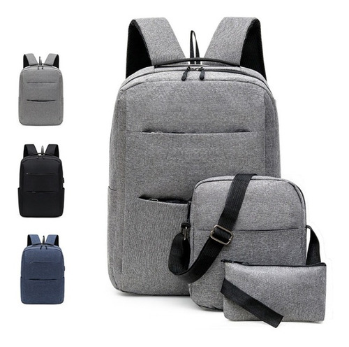 MOCHILA COMPUTADOR SET 3 PIEZAS - 2