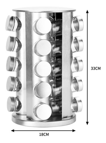 RACK CONDIMENTERO ESPECIERO GIRATORIO COCINA 20 PC - 2