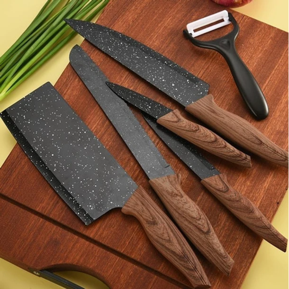 SET CUCHILLOS 6 PCS JUEGOS CUCHILLOS ANTIADHERENTES - 5