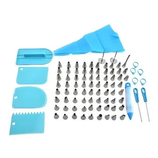 SET DE DECORACION DE TORTAS 106 PIEZAS BASE GIRATORIA 360° - 3