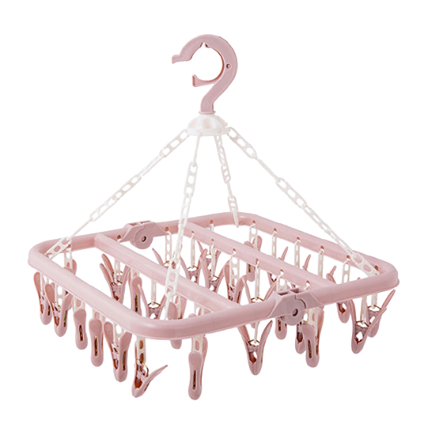 Colgador De Calcetín Ropa Interior De 32 Clips Plegable - 1