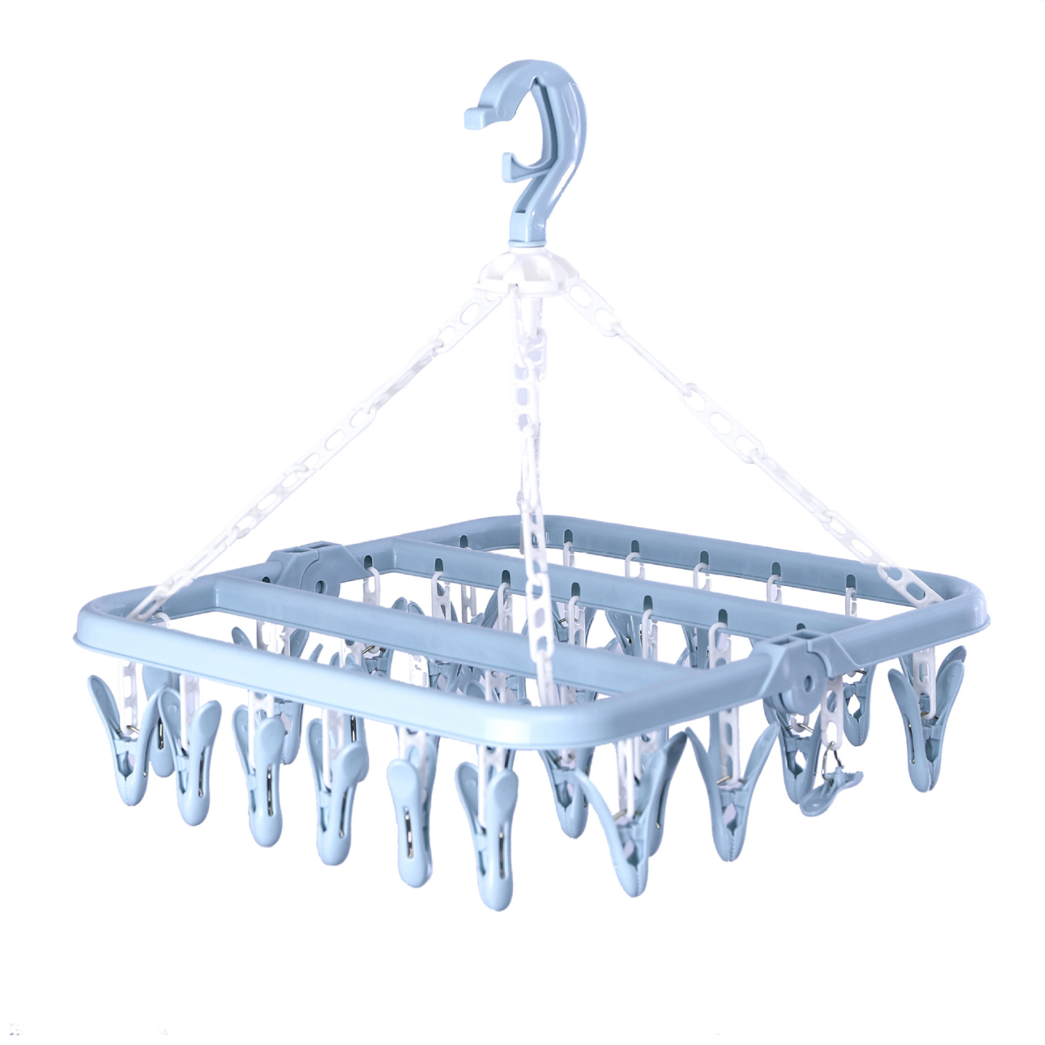 Colgador De Calcetín Ropa Interior De 32 Clips Plegable - 1