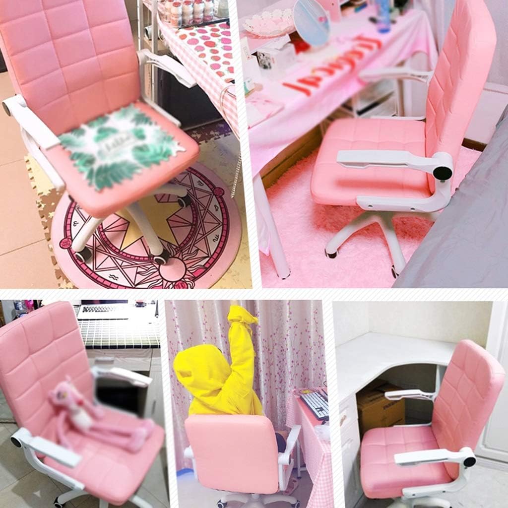 SILLA DE OFICINA DE TELA ALTURA CON AJUSTABLE Y RUEDAS - 3