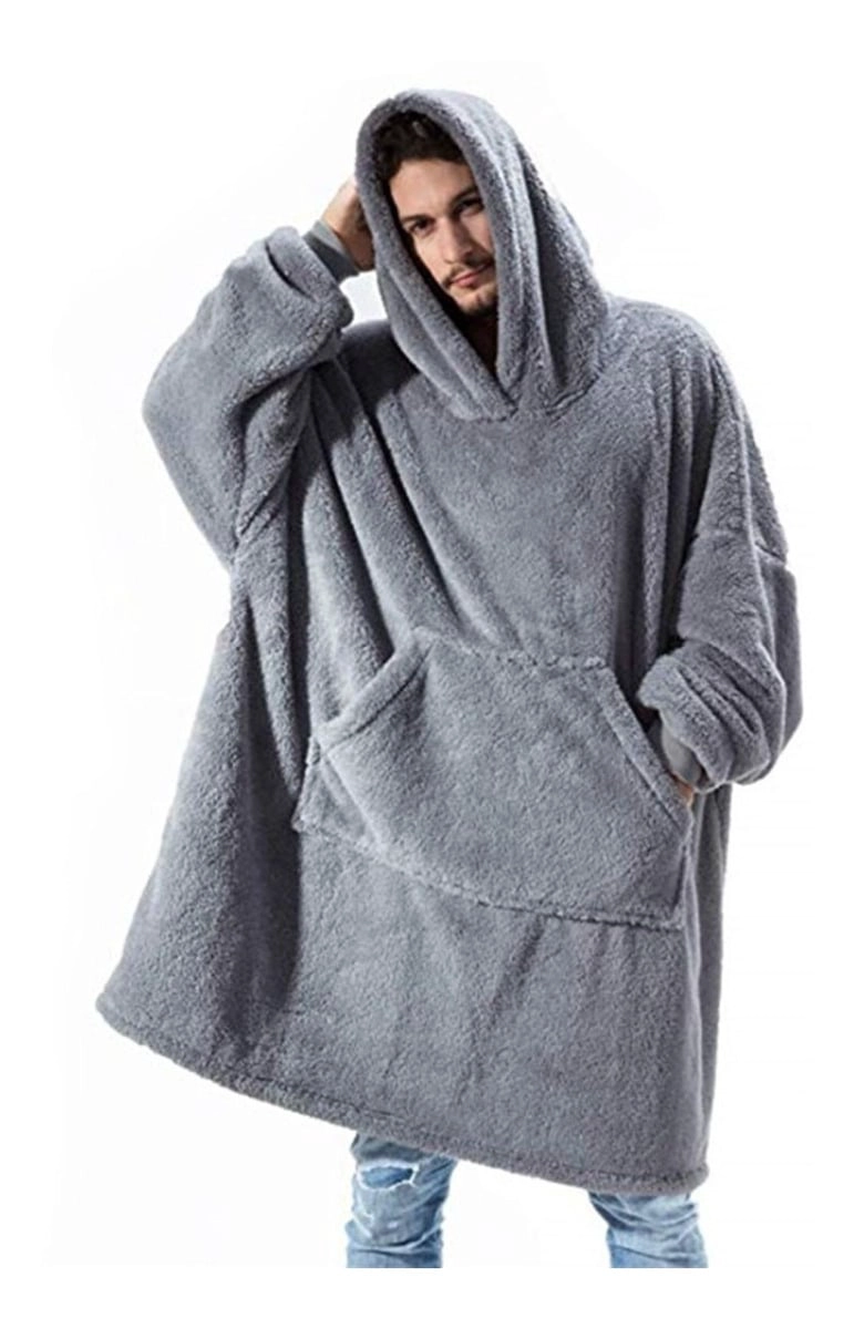 MANTA UNISEX CRUSEC TIPO POLERÓN CON CAPUCHA ESTILO SHERPA - 1
