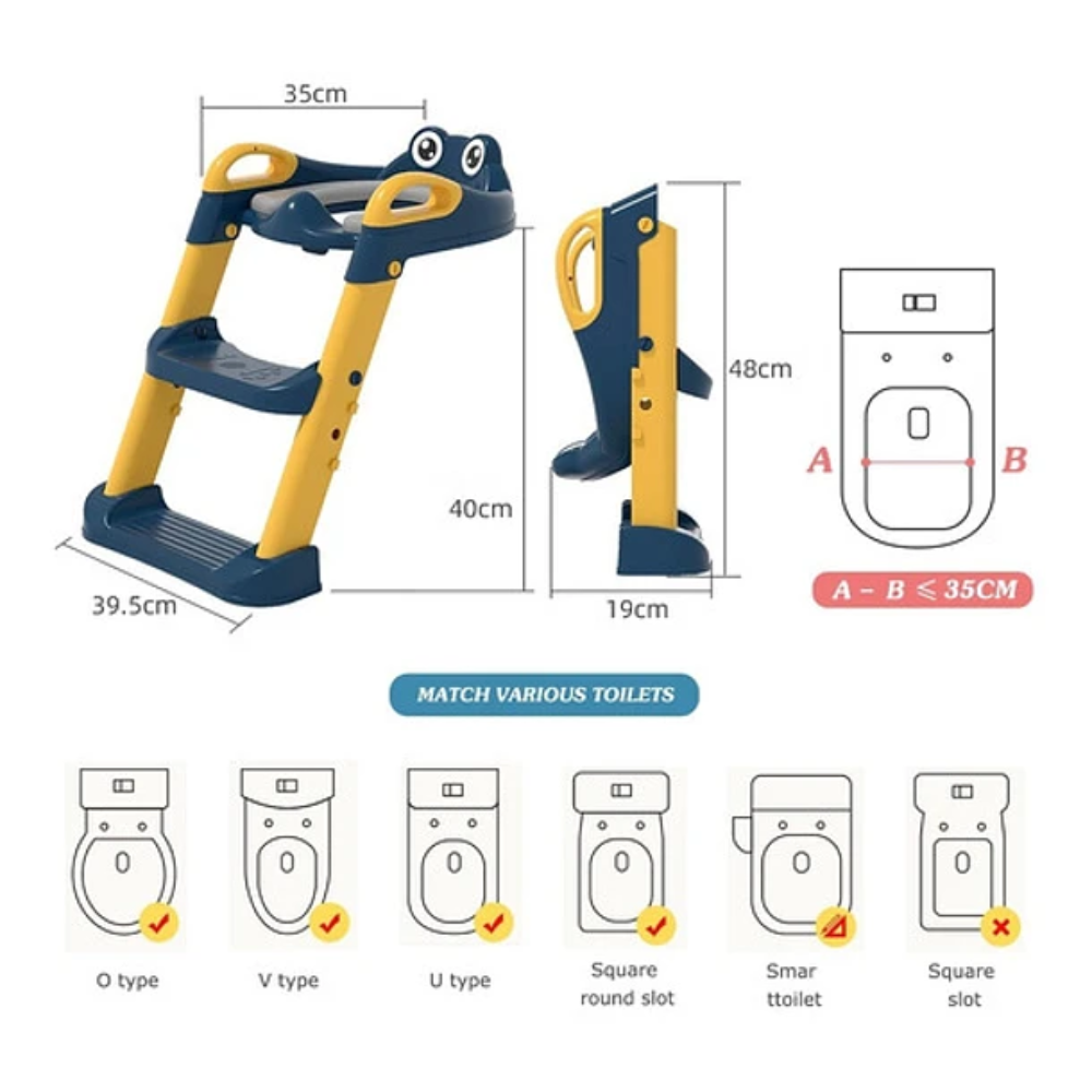 ASIENTOS ADAPTADOR CRUSEC ESCALERA INODORO BAÑO WC PARA NIÑOS - 4