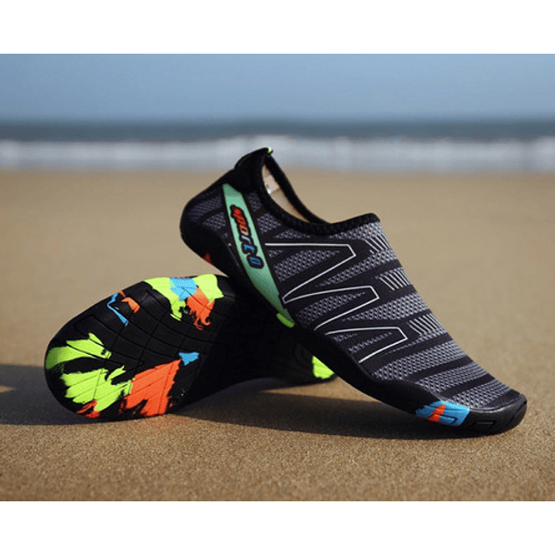 ZAPATILLAS DE PLAYA ZAPATOS DE NATACIÓN ANTIDESLIZANTE AZUL - 2
