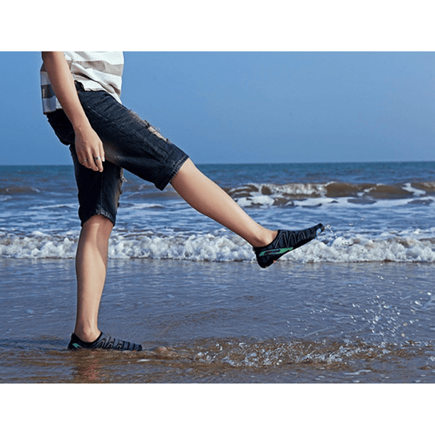 ZAPATILLAS DE PLAYA ZAPATOS DE NATACIÓN ANTIDESLIZANTE AZUL - 3