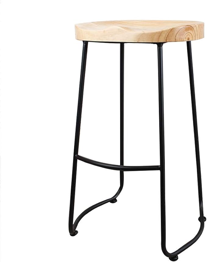 SILLA DE BAR 65 CM TABURETE BARRA ASIENTO MADERA MOSTRADOR - 2