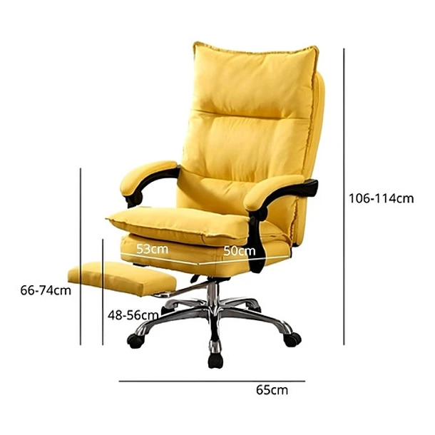 SILLA JEFE DE TELA OFICINA CON REPOSAPIÉS - 2