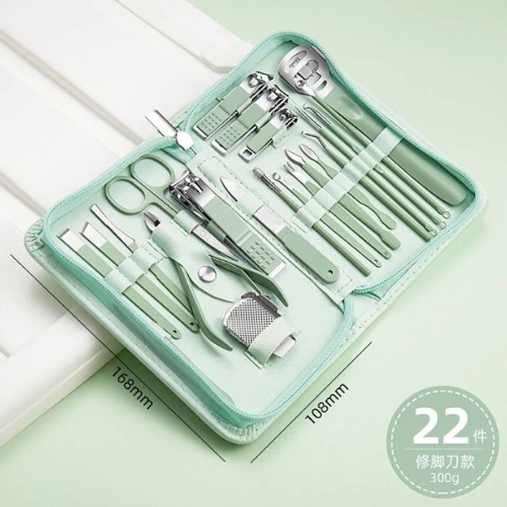 CORTAUÑAS CRUSEC M1 SET MANICURE PINZAS CORTA UÑAS 22 UNIDADES - 3