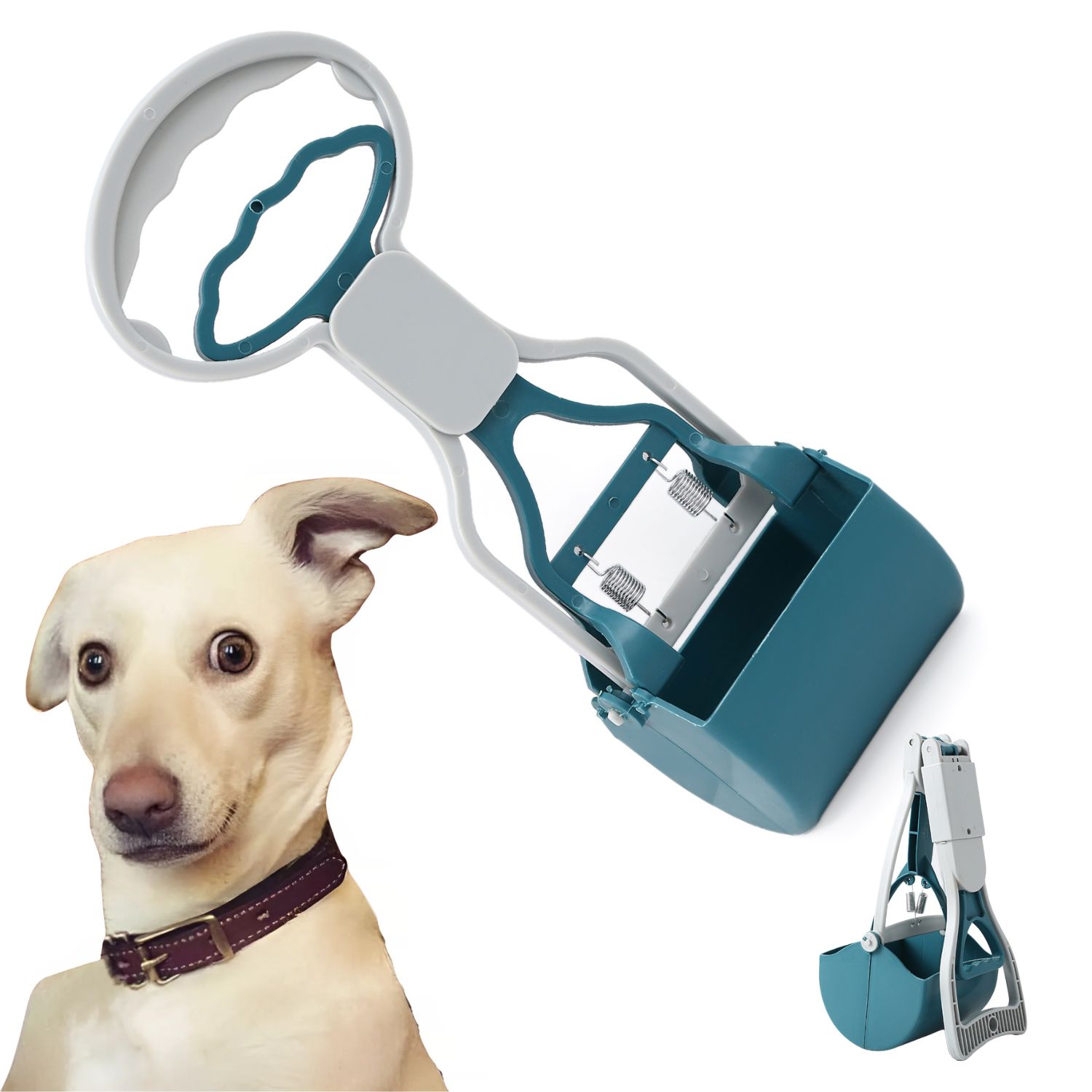 RECOGEDOR CRUSEC MASCOTAS PALA PINZA FECAS EXCREMENTO PERRO GATO - 1