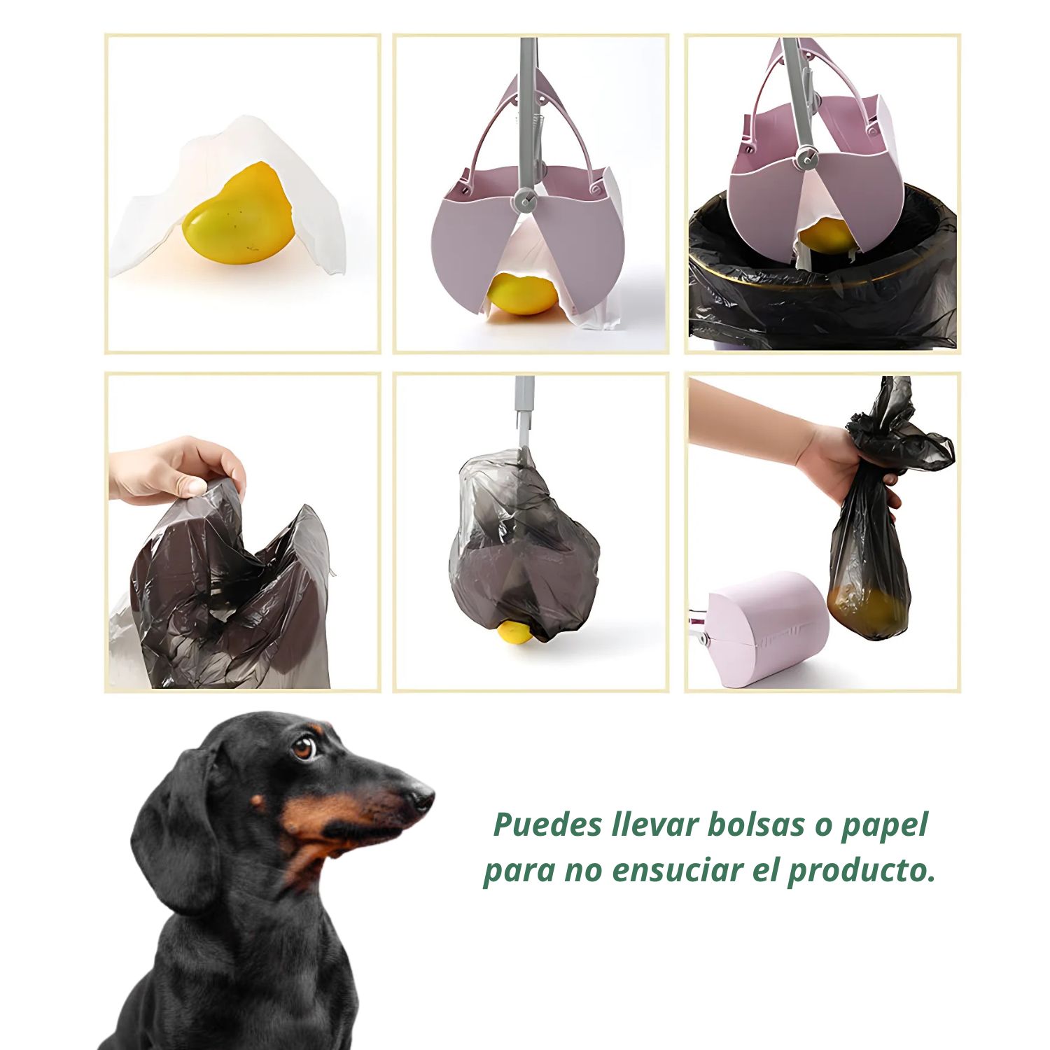 RECOGEDOR CRUSEC MASCOTAS PALA PINZA FECAS EXCREMENTO PERRO GATO - 2