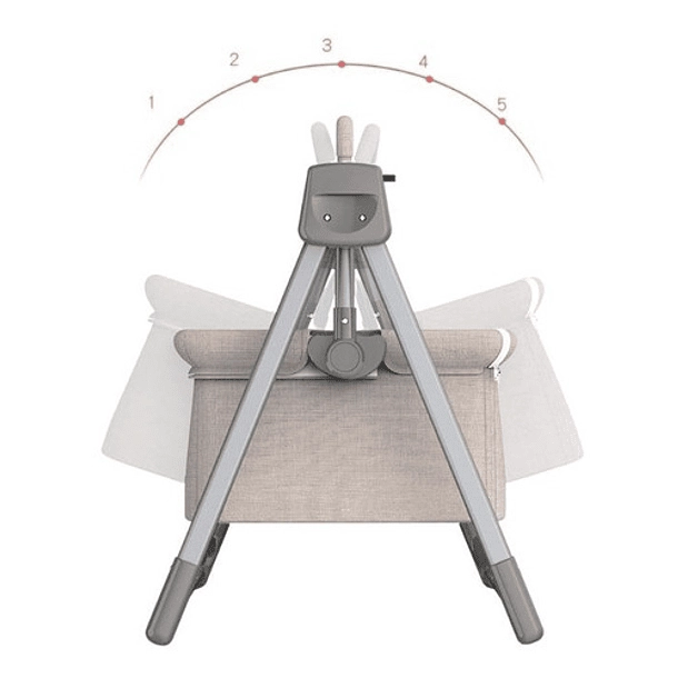 CAMA CRUSEC CUNA MECEDORA ELECTRICA BEBE PORTATIL METAL GRIS - 4