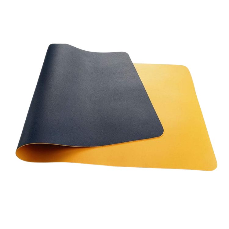 MOUSE CRUSEC ALFOMBRILLA PAD CUERO DOBLE CARA 80 X 40 CM IMPERMEABLE AZUL MARINO - 3