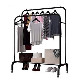PERCHERO ORGANIZADOR ESTANTE DE ROPA MULTIUSO DE METAL - 1