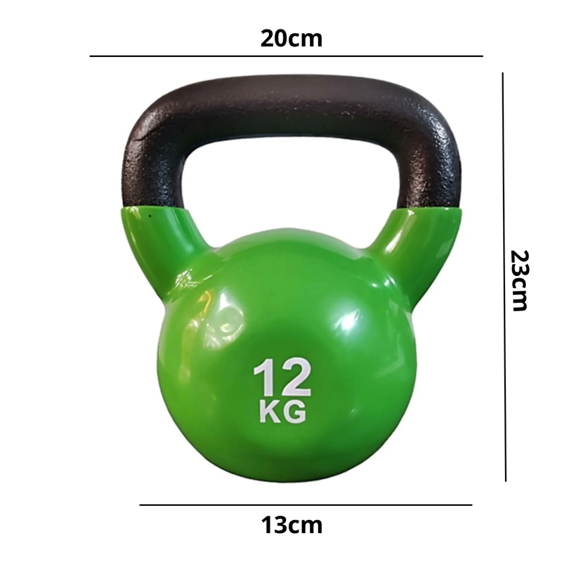 PESA RUSA KETTLEBELL 12KG ACERO Y VINILO - 4