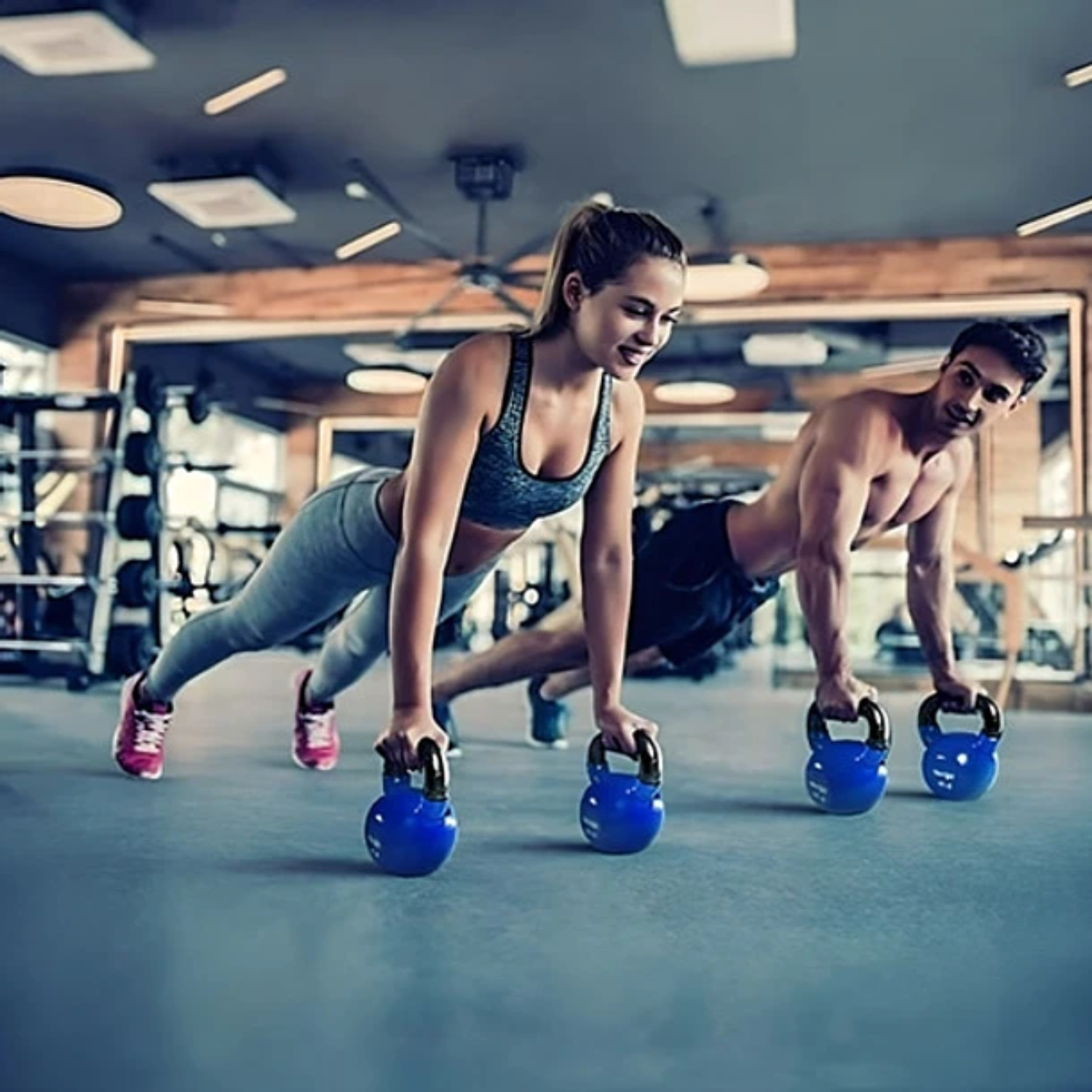 PESA RUSA KETTLEBELL 12KG ACERO Y VINILO - 5