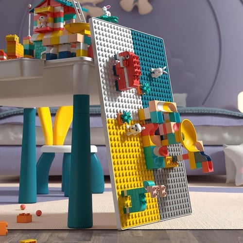 JUEGO DE ROL INFANTIL CRUSEC AZUL UNISEX CON LEGOS MESA Y SILLA - 3