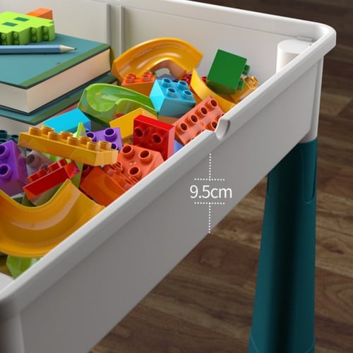 JUEGO DE ROL INFANTIL CRUSEC AZUL UNISEX CON LEGOS MESA Y SILLA - 4