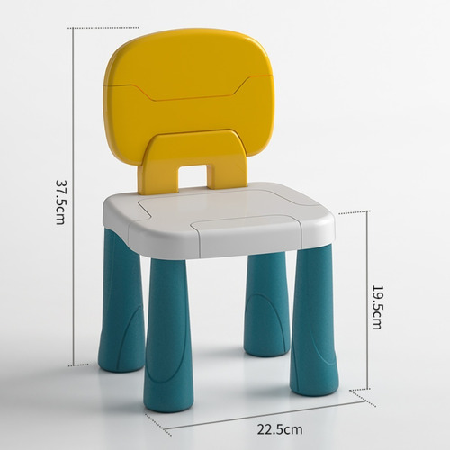 JUEGO DE ROL INFANTIL CRUSEC AZUL UNISEX CON LEGOS MESA Y SILLA - 5