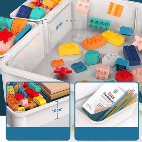 JUEGO DE ROL INFANTIL CRUSEC AZUL UNISEX CON LEGOS MESA Y SILLA - 8