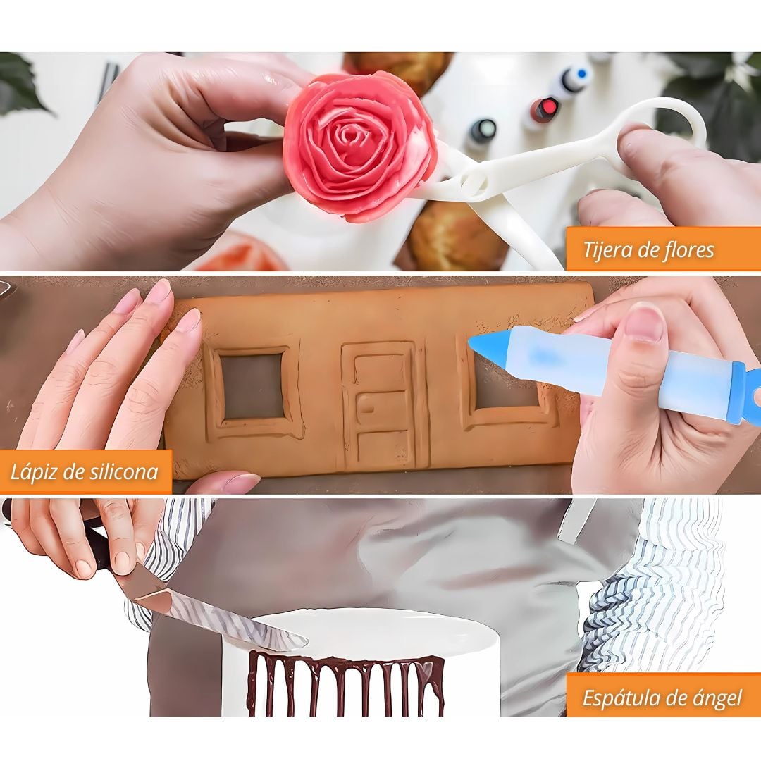 SET DE REPOSTERÍA 236 PIEZAS CUPCAKES PASTELES EMPRENDEDOR - 8