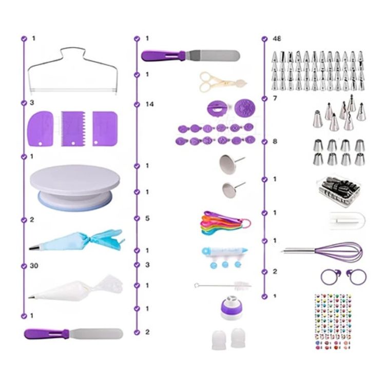 137 ACCESORIOS PARA DECORACIÓN DE TORTAS ACERO INOXIDABLE - 3